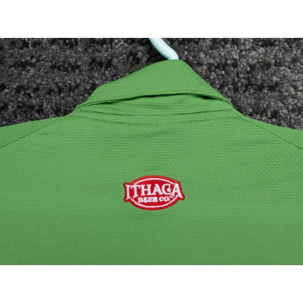 Ithaca Beer Co Shirt Mens Large Green Nike Golf Tour Performance Polo Workwear
